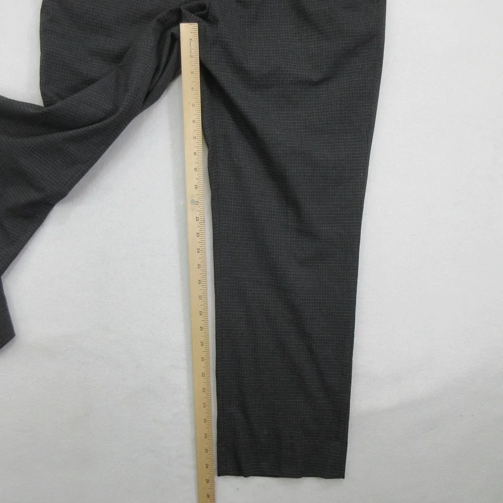 Banana Republic Men's Pants 36x30 Slim Fit Gray Windowpane Check Dress Pants New
